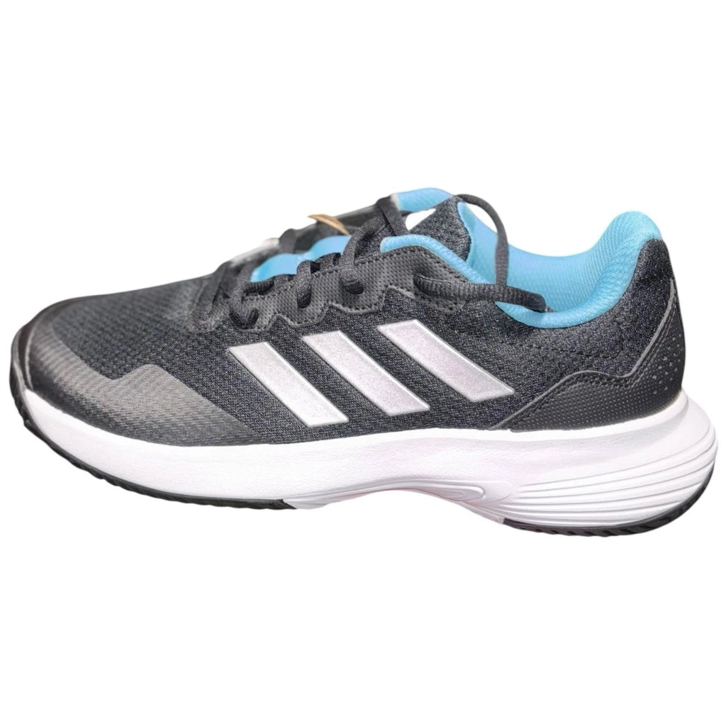 Women's Adidas Game Court 2 Black White Blue Trainers