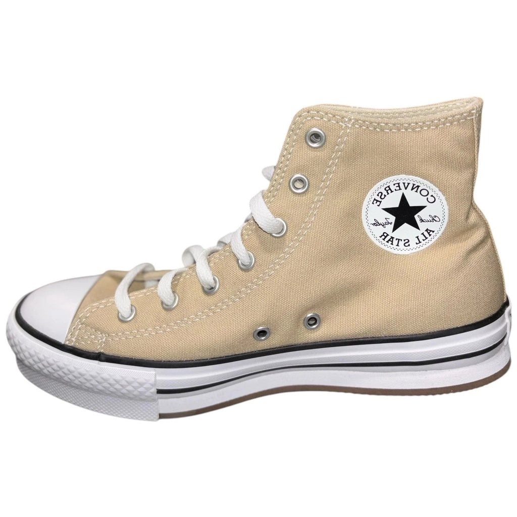 Women's Beige Converse CTAS Eva Lift Hi Top Trainers