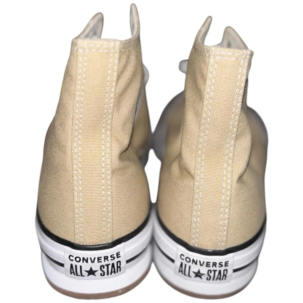 Women's Beige Converse CTAS Eva Lift Hi Top Trainers