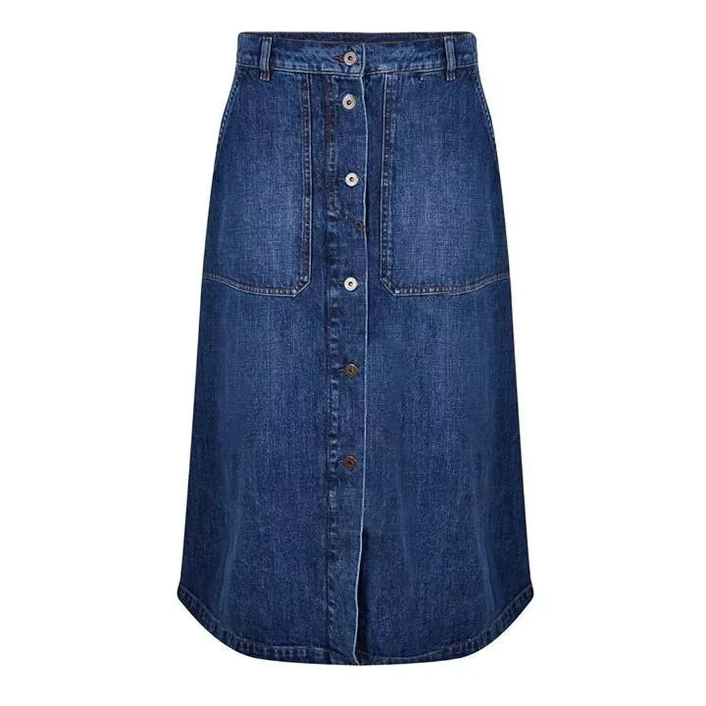 Women's Blue A-Line Denim Skirt by Max Mara Weekend