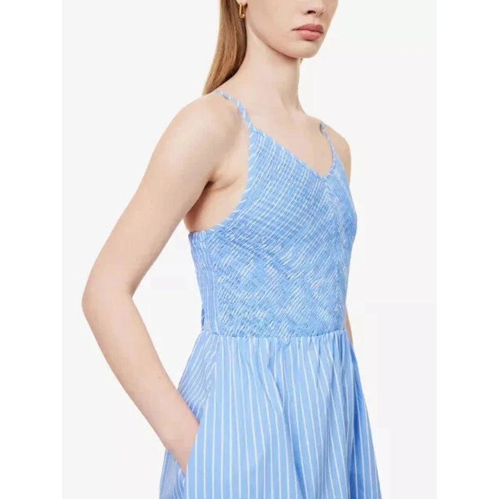 Women's Blue Striped Midi Dress by Faithfull the Brand