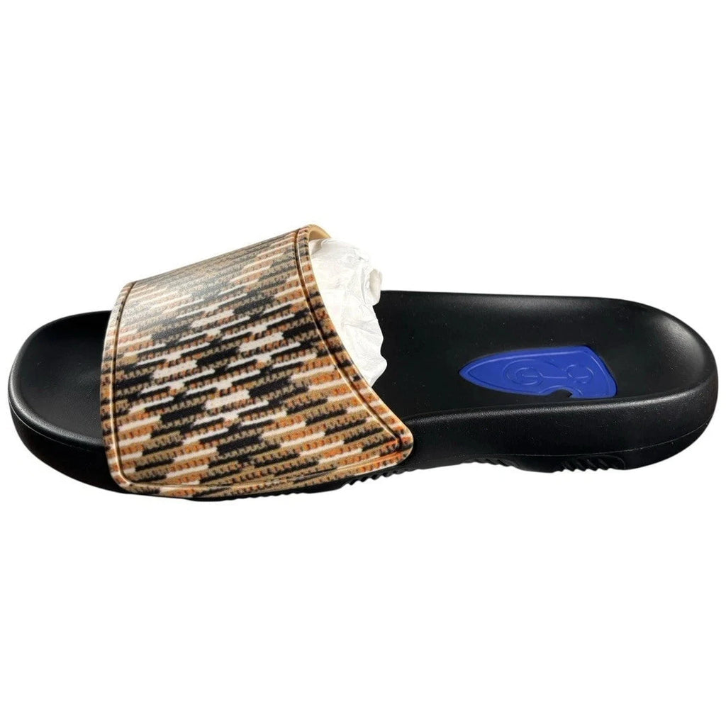 Women’s Burberry Dive Checker Sliders Beige