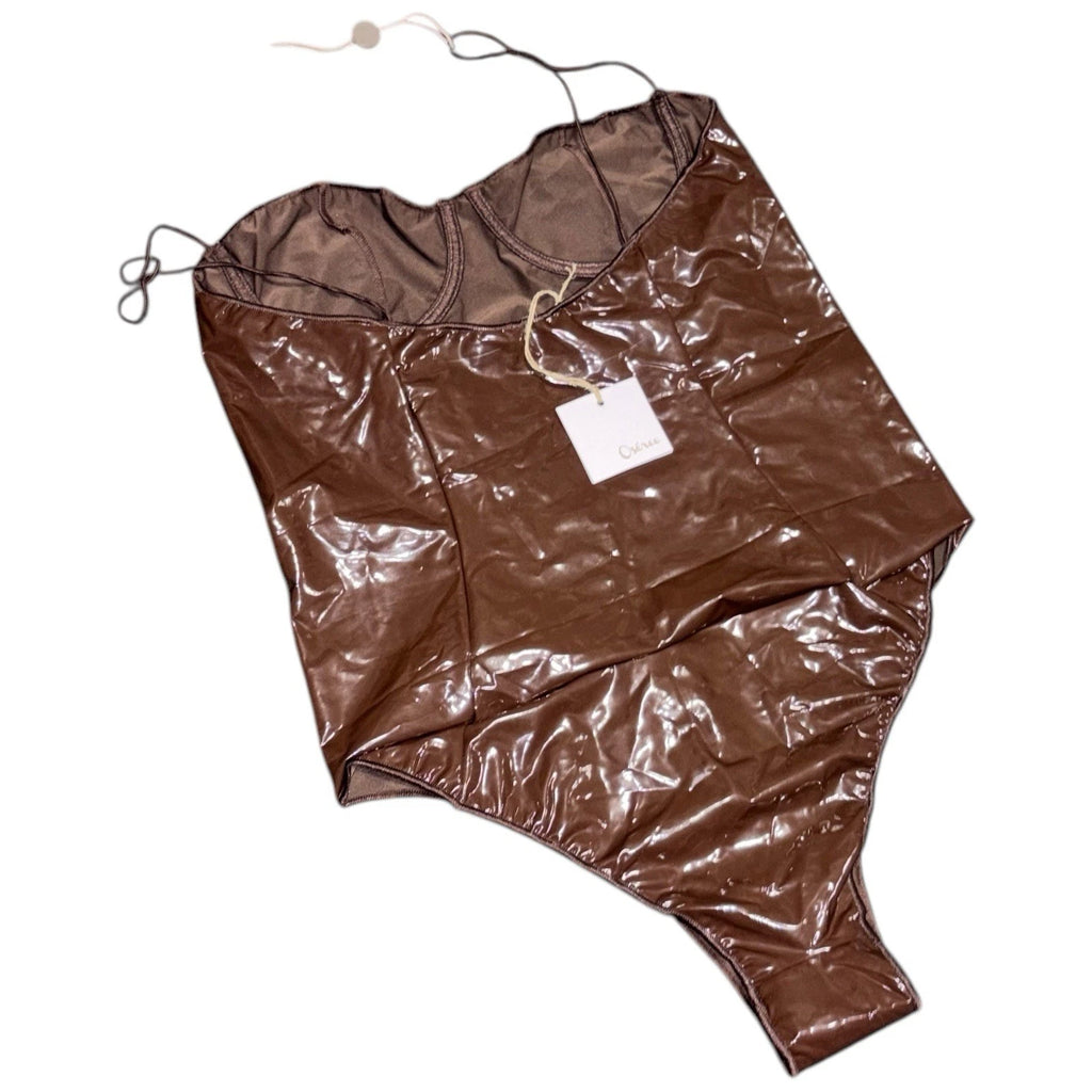 Oseree Women's Chocolate Brown One Piece Swimsuit Balconette
