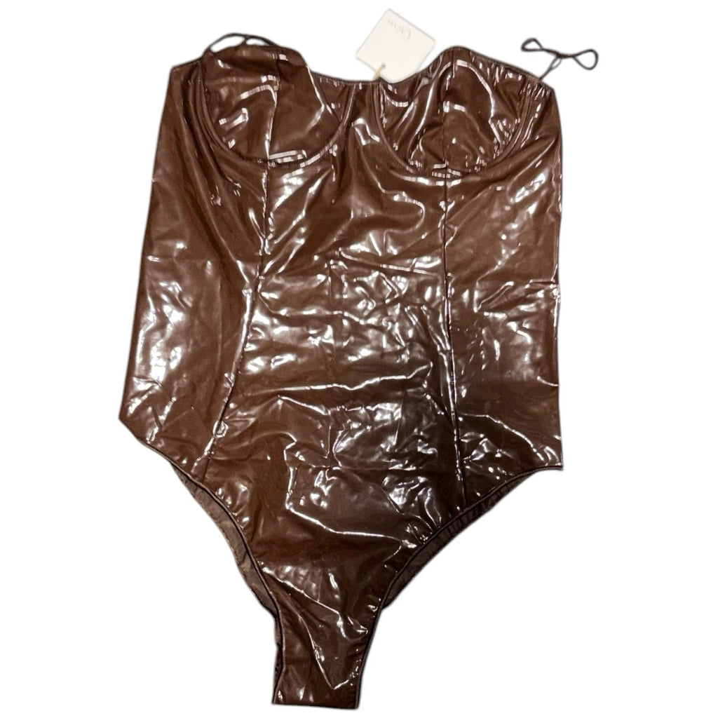 Oseree Women's Chocolate Brown One Piece Swimsuit Balconette