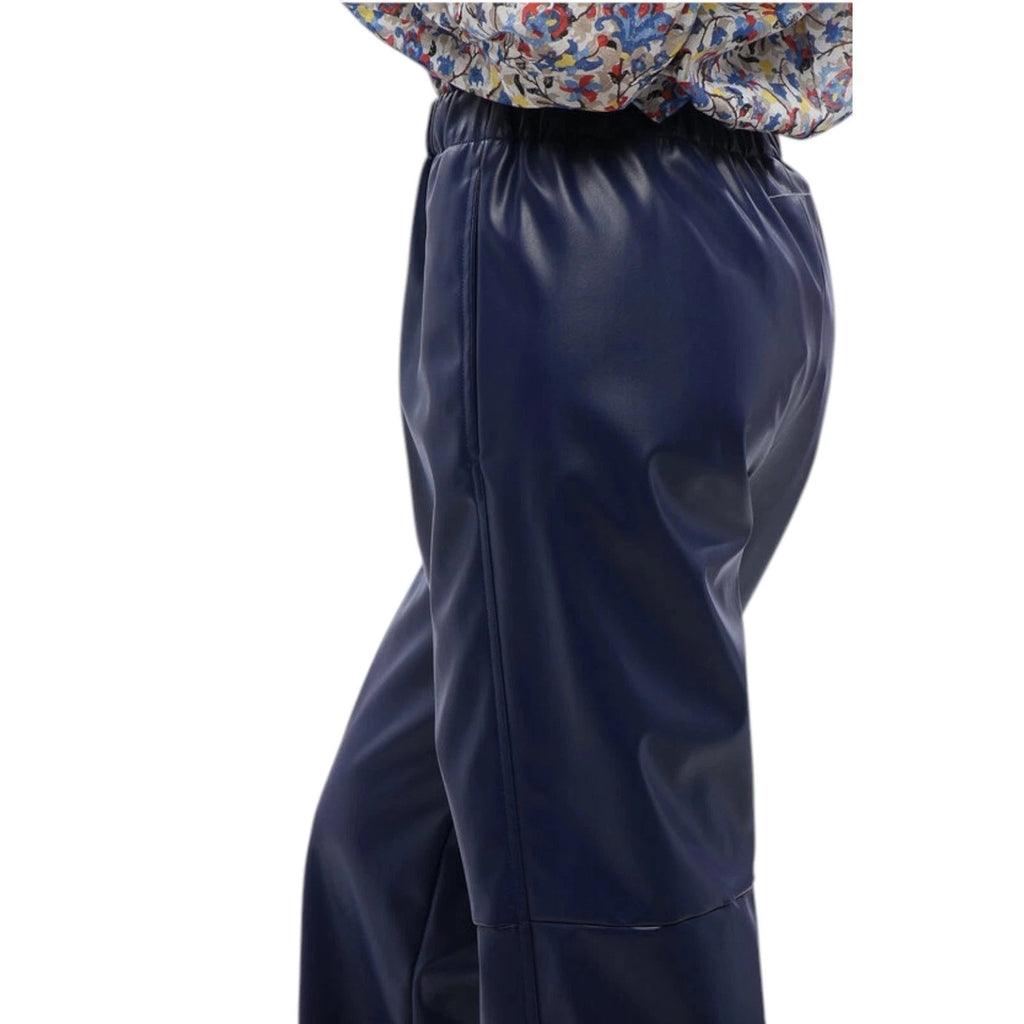 MM6 Maison Margiela Women's Cropped Trousers Purple Faux Leather