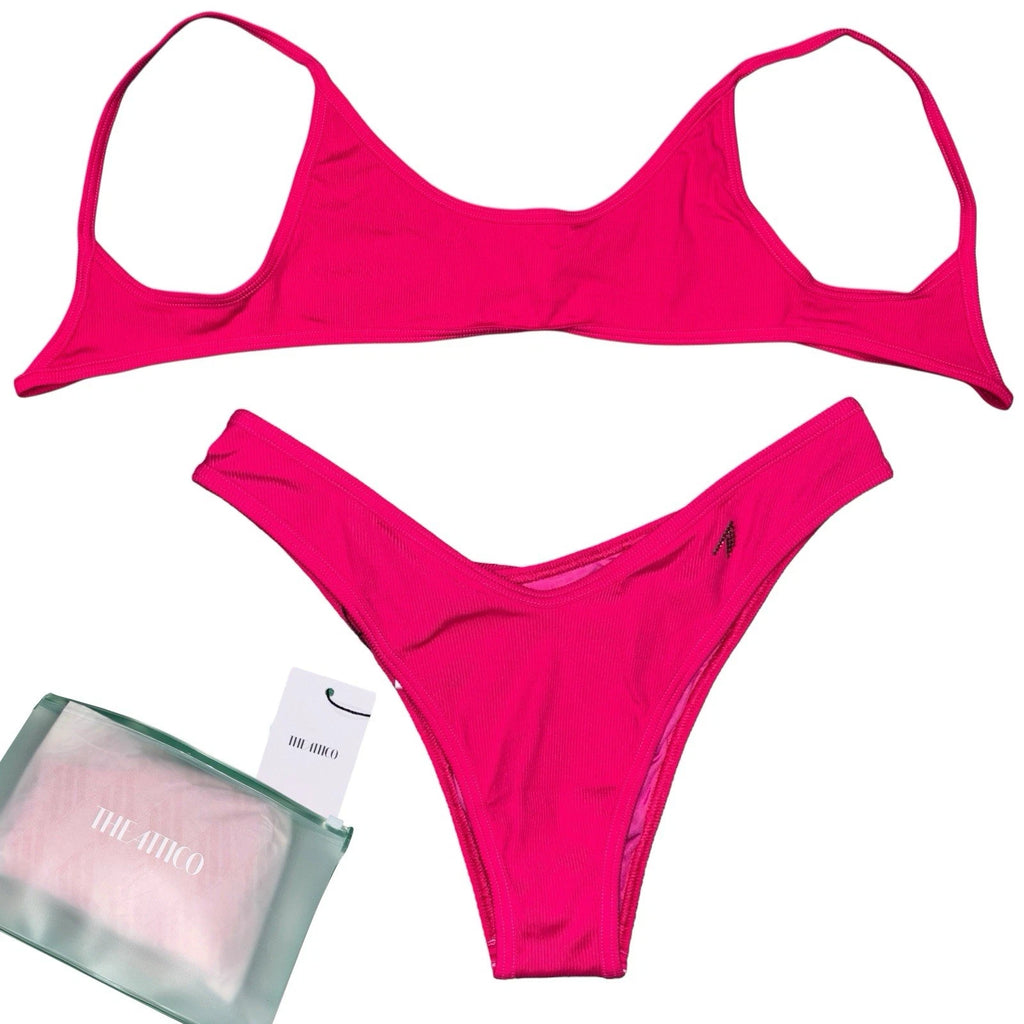 The Attico Women's Fuschia Pink Full Bikini Set