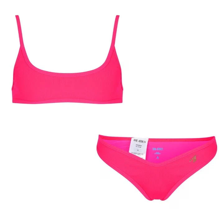 The Attico Women's Fuschia Pink Full Bikini Set