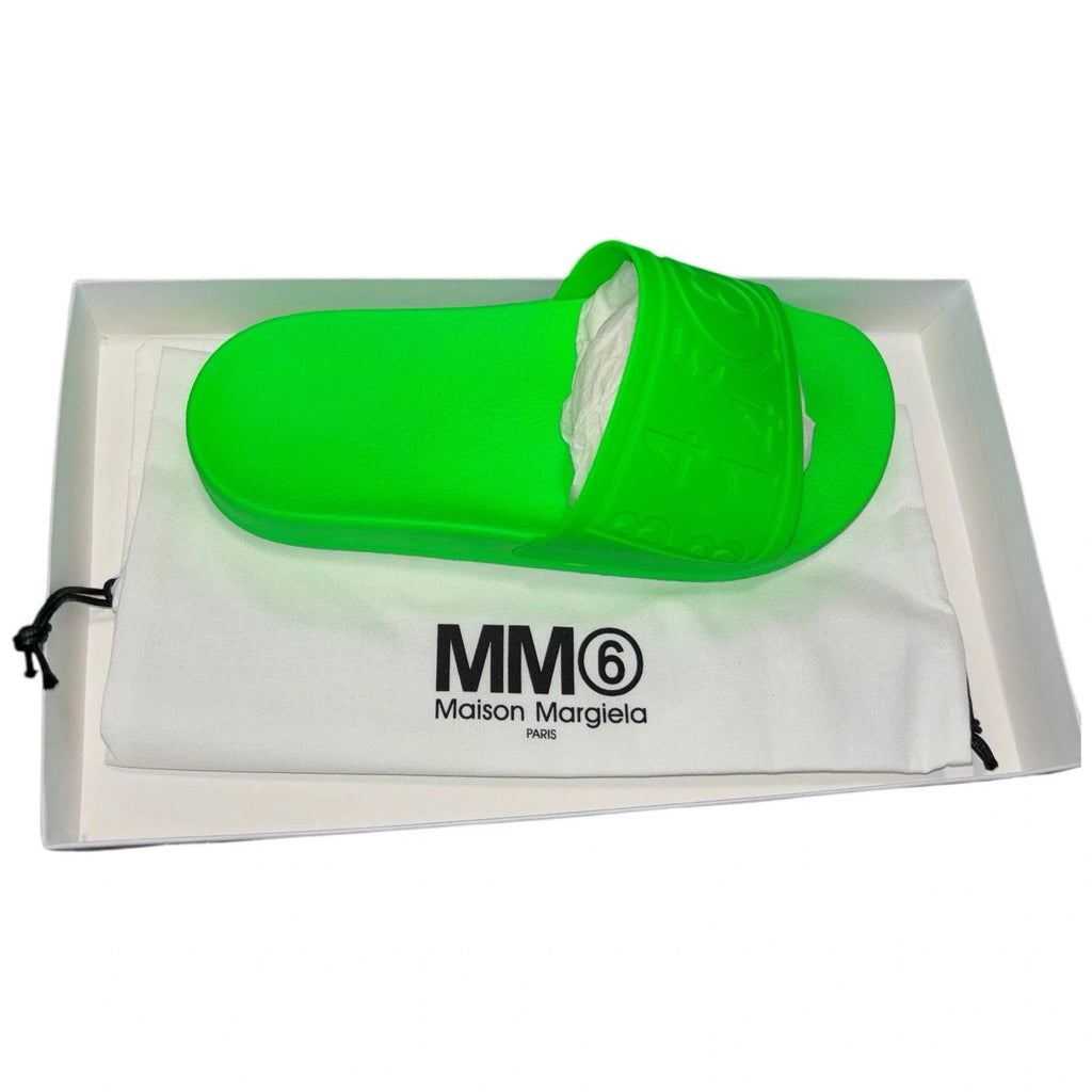 Maison Margiela Women’s Green Logo Slide Sandal