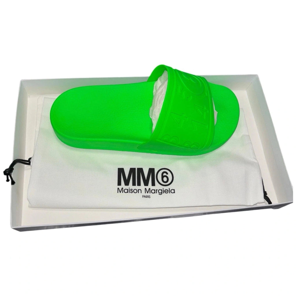 Maison Margiela Women’s Green Logo Slide Sandal