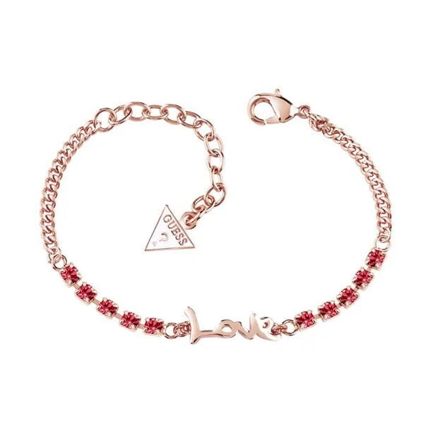 Women's Guess Fling 4 U Rose Gold Red Bracelet