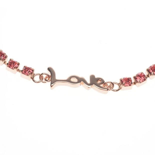 Women's Guess Fling 4 U Rose Gold Red Bracelet
