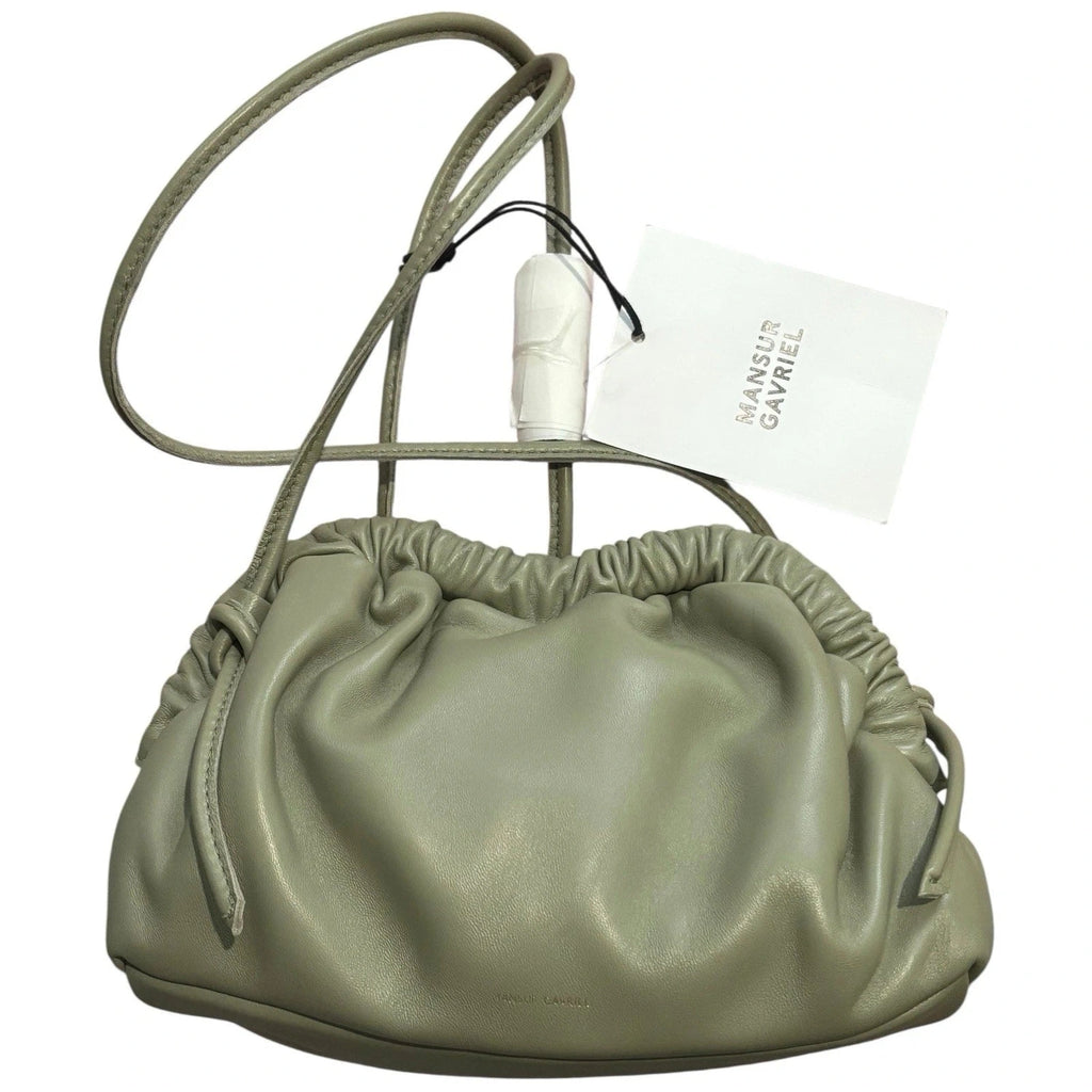 Mansur Gavriel Mini Cloud Lambskin Sage Clutch Bag