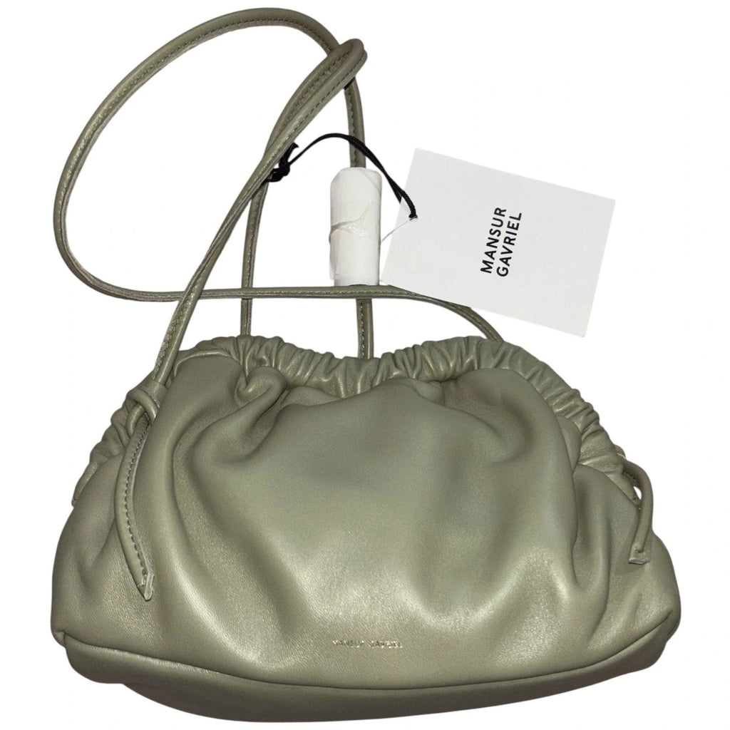 Mansur Gavriel Mini Cloud Lambskin Sage Clutch Bag
