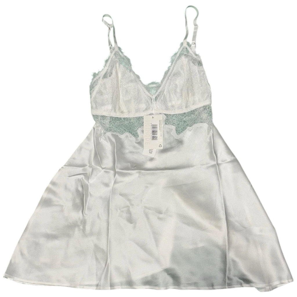 Women's NK Imode Lace Trim Silk Chemise Ivory