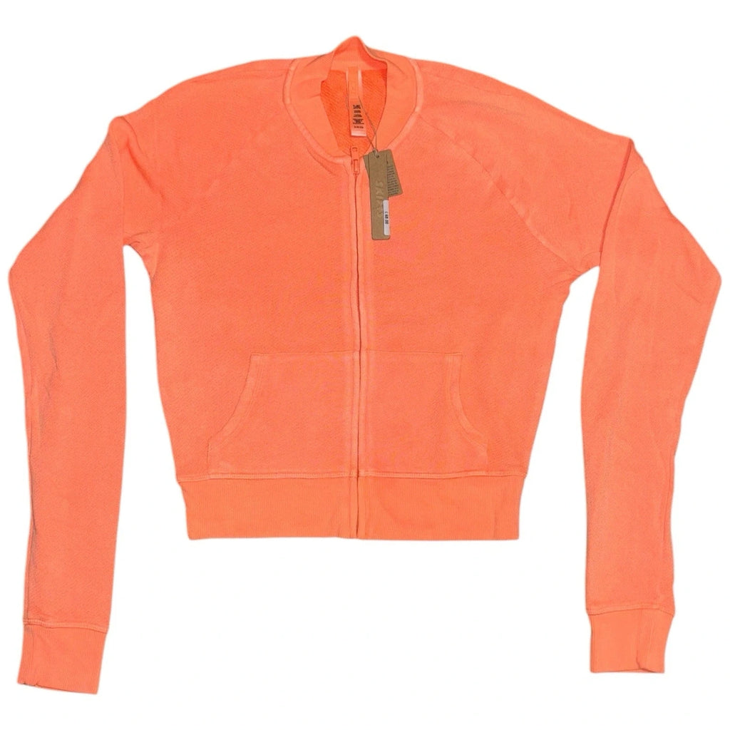 Women's Neon Orange Skims Terry Fleece Track Jacket