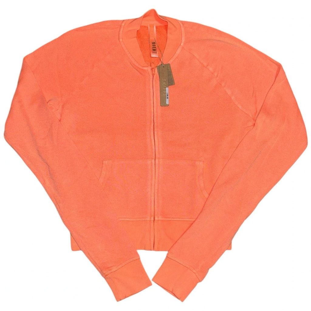 Women's Neon Orange Skims Terry Fleece Track Jacket