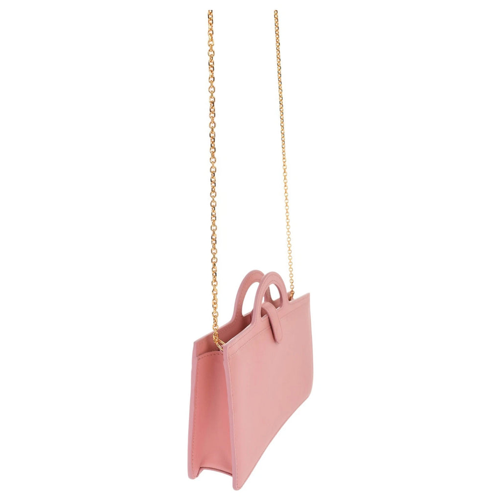 Marni Pink Leather Wallet On Chain Bag