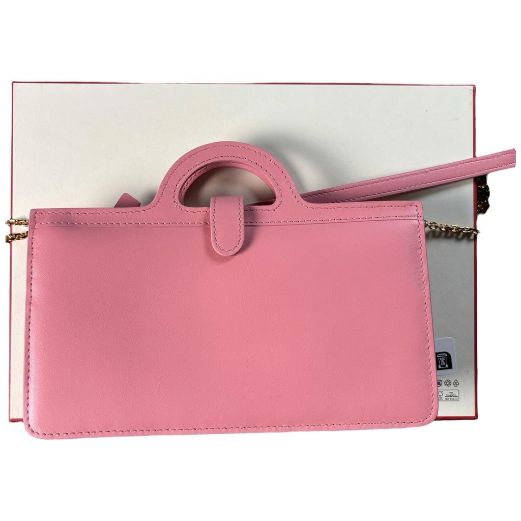 Marni Pink Leather Wallet On Chain Bag