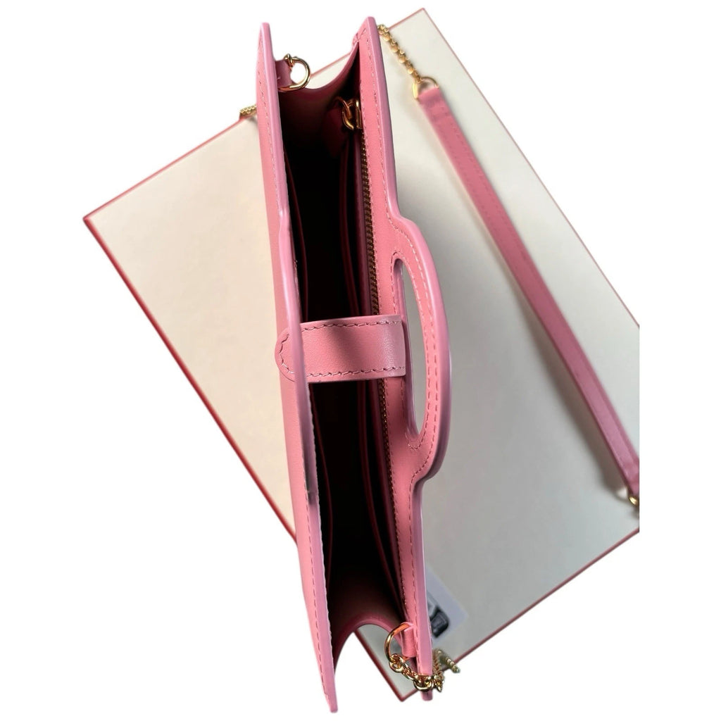 Marni Pink Leather Wallet On Chain Bag