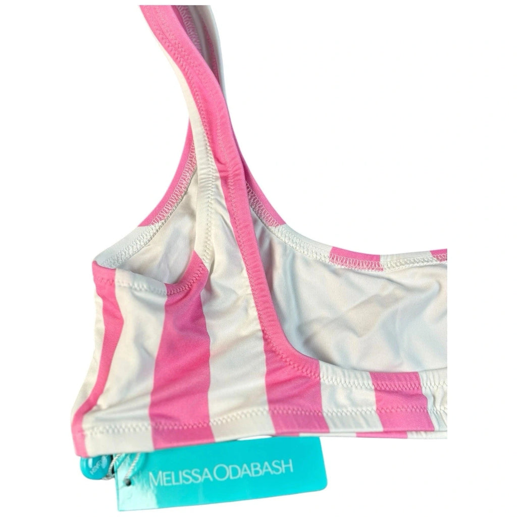 Melissa Odabash Women's Pink Striped Bralette Bikini Top