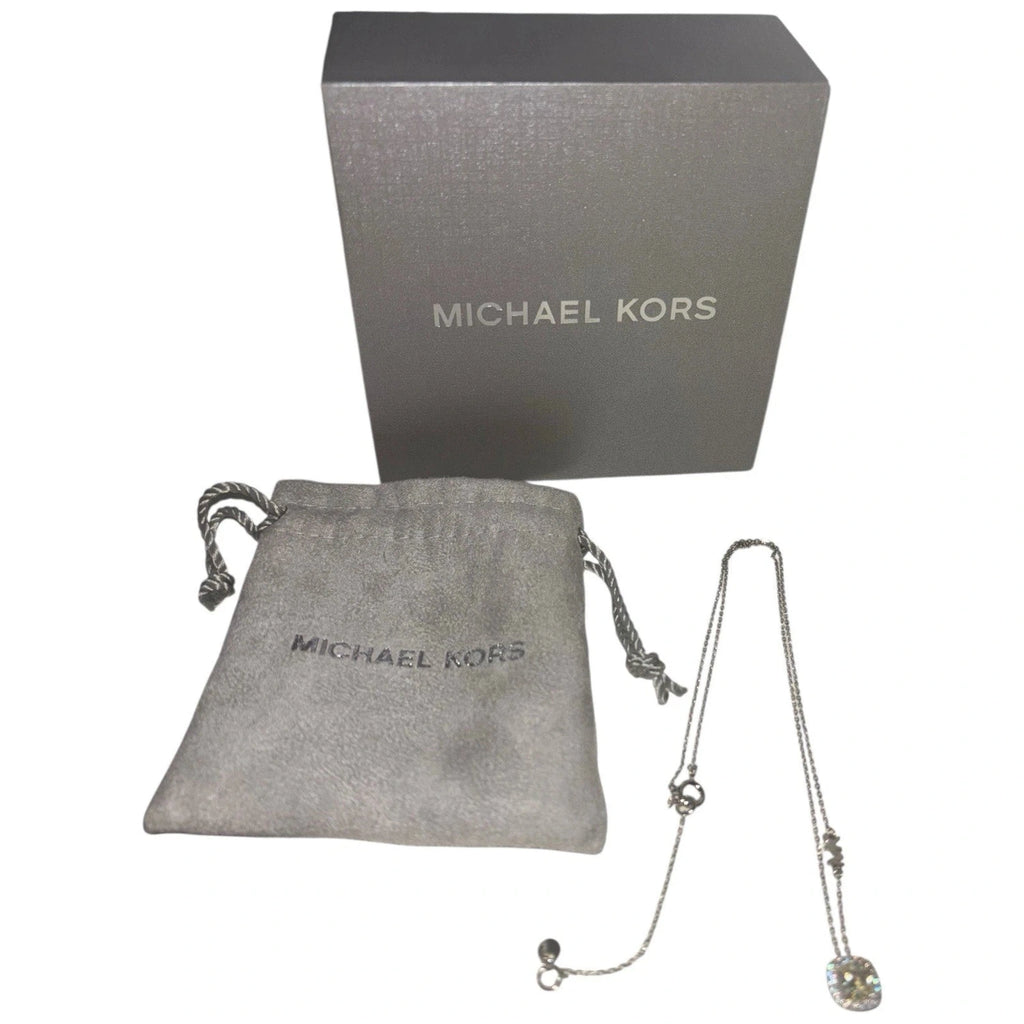 Michael Kors Silver Tone Premium Crystal Necklace