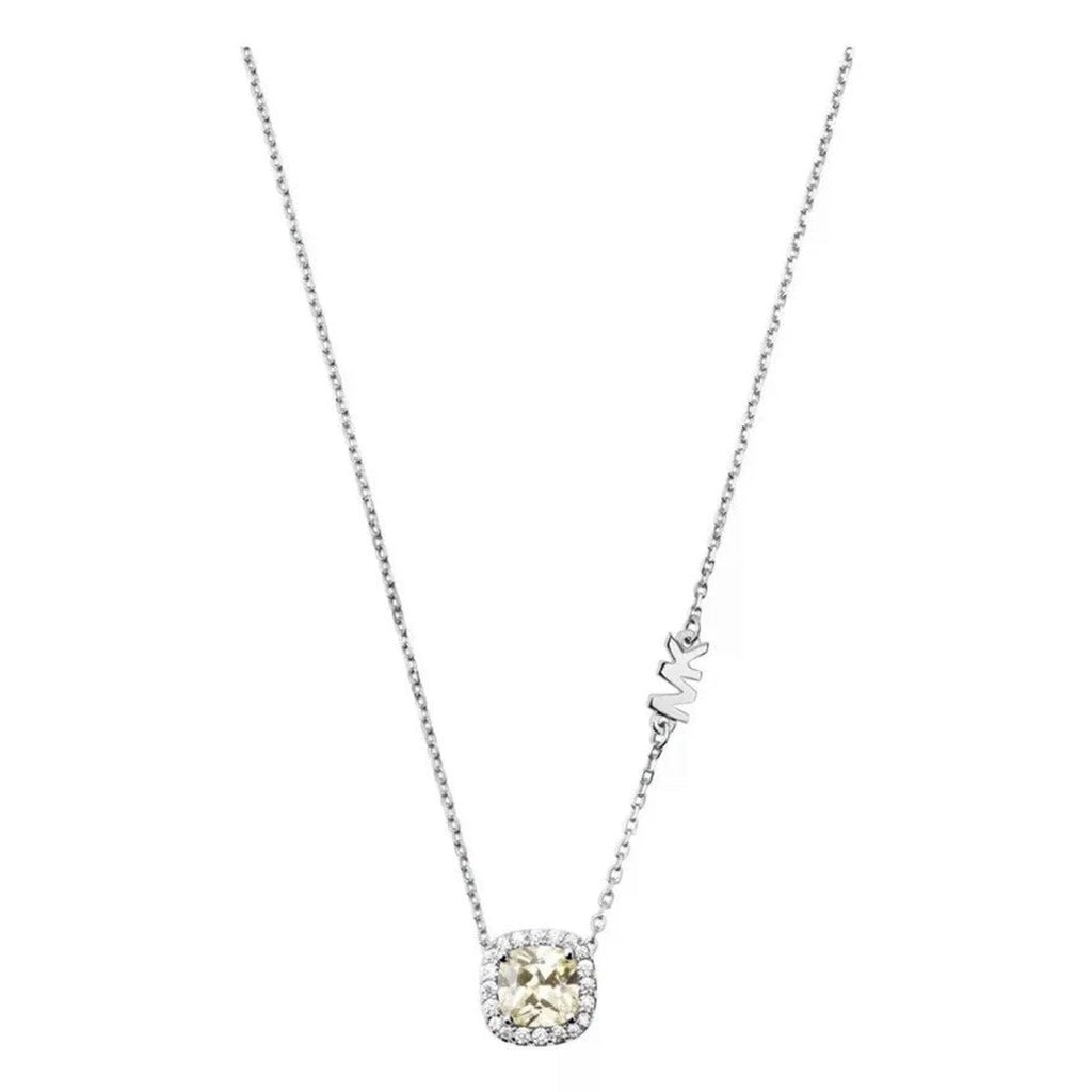 Michael Kors Silver Tone Premium Crystal Necklace