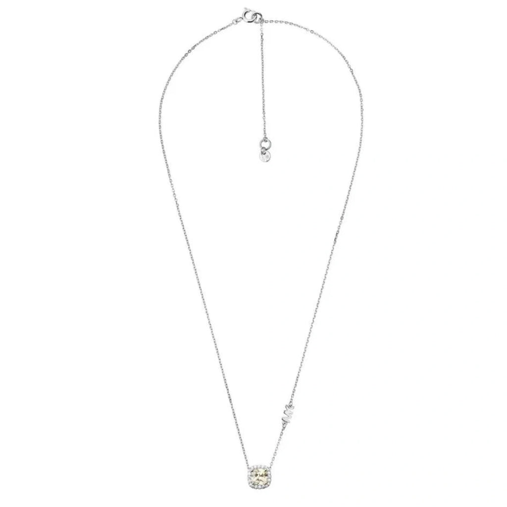 Michael Kors Silver Tone Premium Crystal Necklace