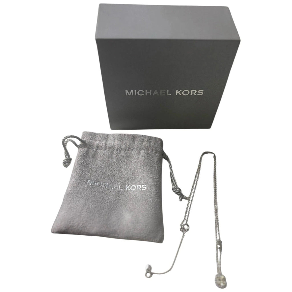 Michael Kors Silver Tone Premium Crystal Necklace