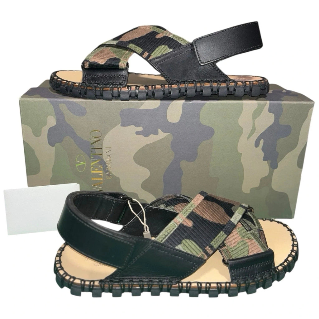 Women's Valentino Garavani Military Green Camo Sandals
