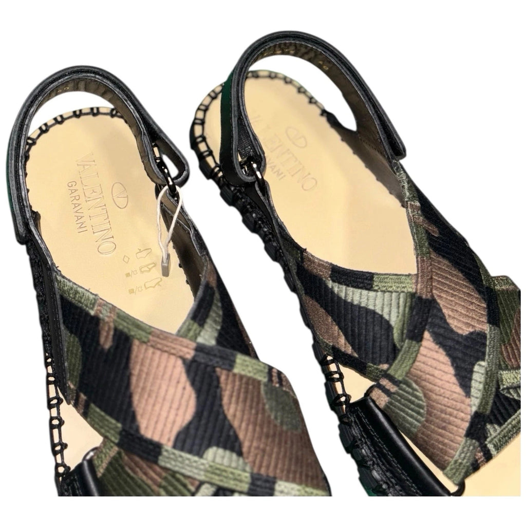Women's Valentino Garavani Military Green Camo Sandals