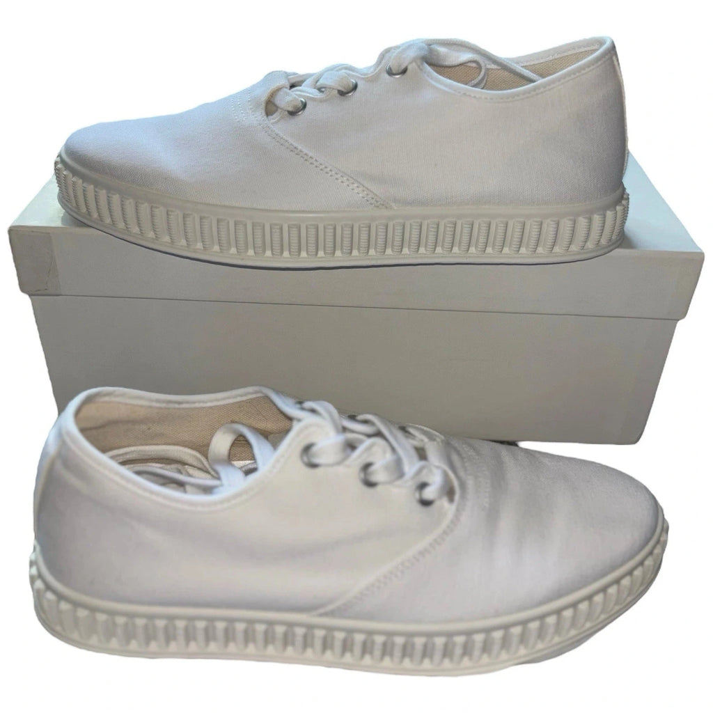 Maison Margiela Women's White Cotton Low-Top Trainers