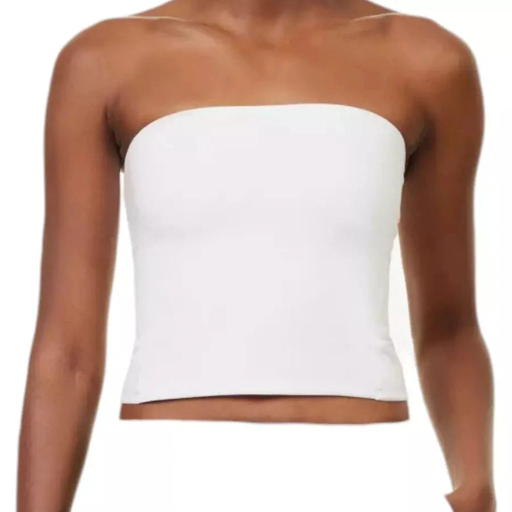Women's White Lululemon Wundermost Scoop Neck Cropped Tank Top