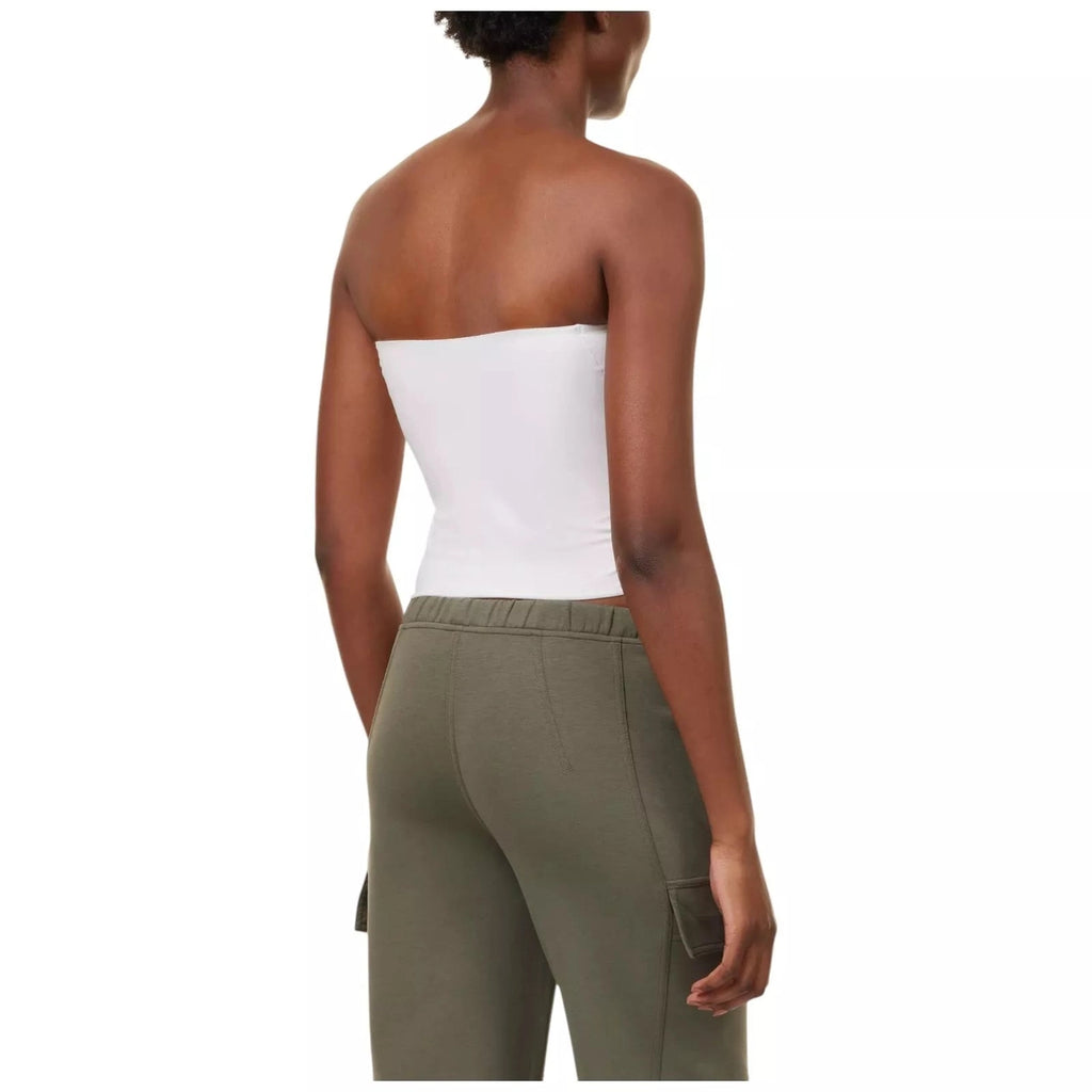 Women's White Lululemon Wundermost Scoop Neck Cropped Tank Top