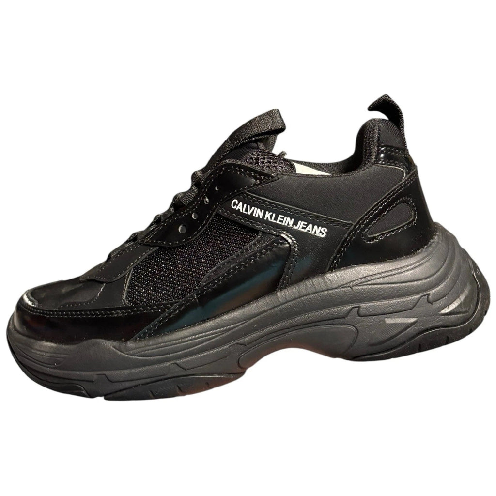 Womens Calvin Klein Maya Trainers Black Patent