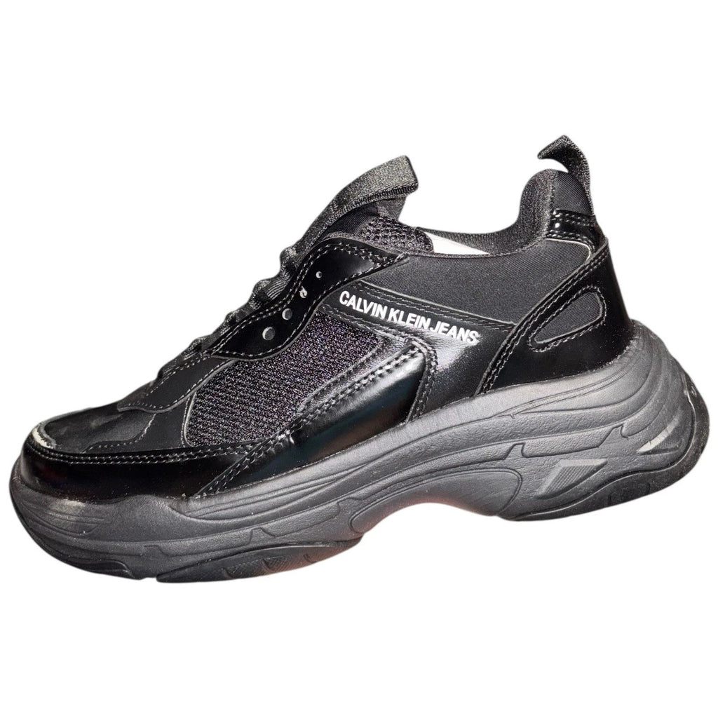 Womens Calvin Klein Maya Trainers Black Patent