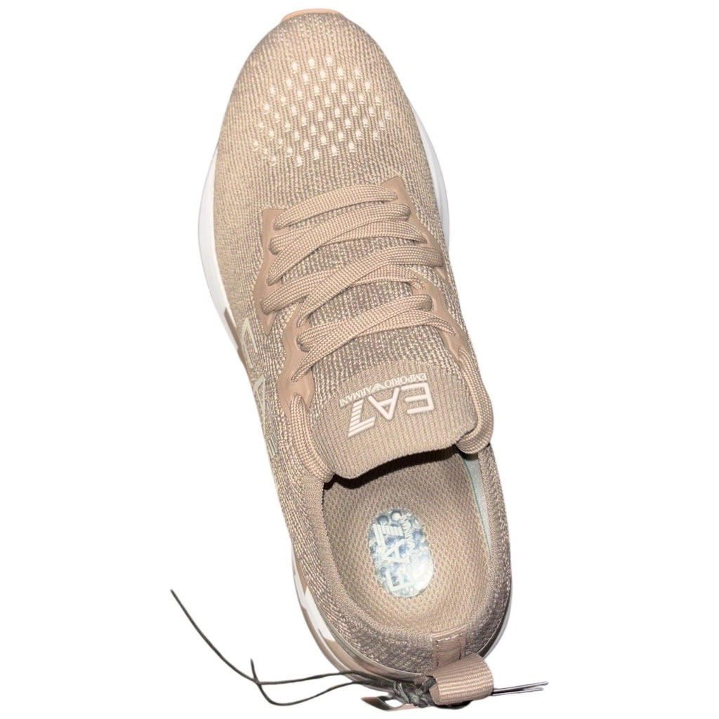 Womens Emporio Armani Grey Crusher Distance Knit Trainers
