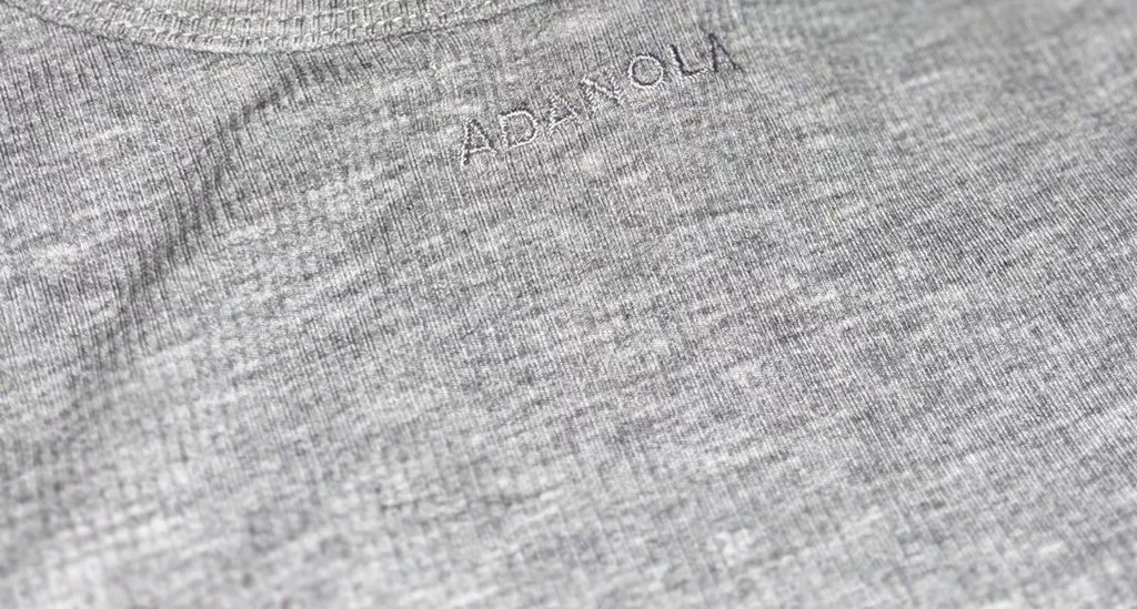 Womens Grey Square Neck Tank Top by Adanola