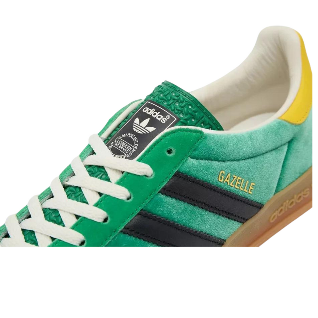 adidas Gazelle Indoor Green Yellow Suede Trainers