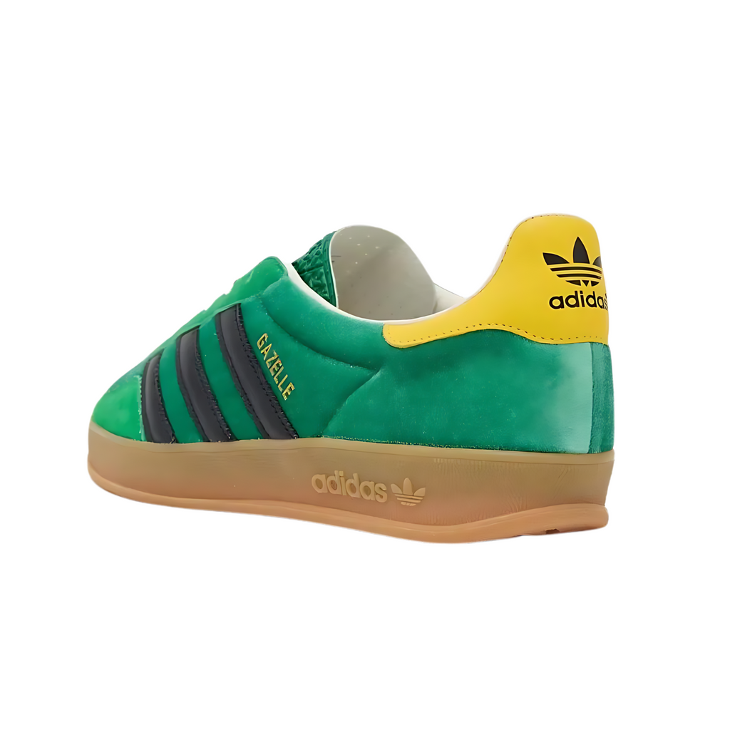 adidas Gazelle Indoor Green Yellow Suede Trainers